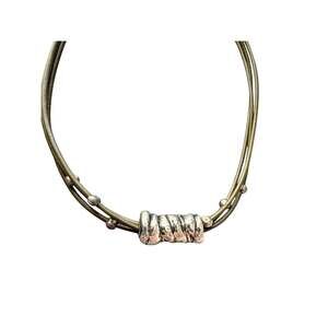 Silpada 925 Sterling Silver Twist Bead Multi-Strand Olive Necklace